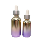 Electroplated Rose Gold Boston Round Bottle 30ml 60ml For Cosmetics