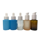 5ml 10ml 15ml Empty Glass Foundation Pump Bottle With Rubber White Head