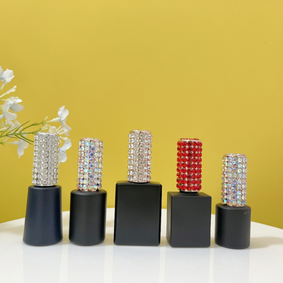 Цвет пустой черноты бутылки маникюра 12ml 15ml стеклянной белый розовый голубой